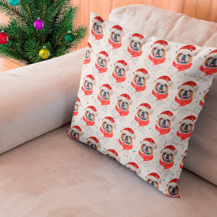 English Bulldog Dog Breed Christmas Cushion