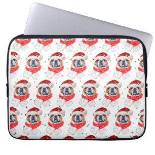 English Bulldog Dog Breed Christmas Laptop Sleeve