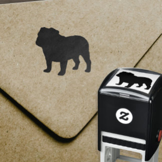 English Bulldog Dog Breed Silhouette Self-inking Stamp