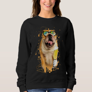 English Bulldog  Dog Illustration Owner Sweatshirt