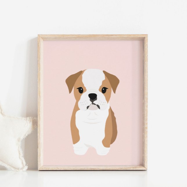 English Bulldog Dog Nursery & Kids Room Poster (Creator Uploaded)