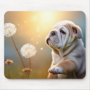English Bulldog Dog Pet Animal Tranquil Mouse Pad
