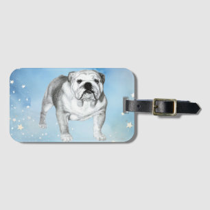 English Bulldog drawing Luggage Tag
