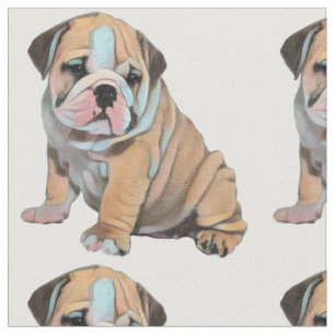 English Bulldog Fabric