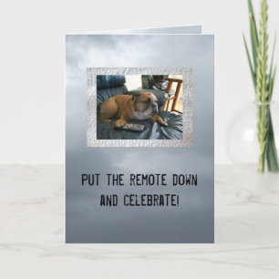 English bulldog funny happy birthday card