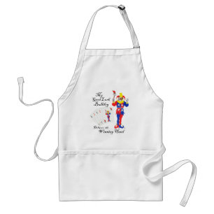 English Bulldog Good Luck Poker Fun Standard Apron