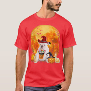 English Bulldog Halloween Witch Moon CandyTrick T-Shirt