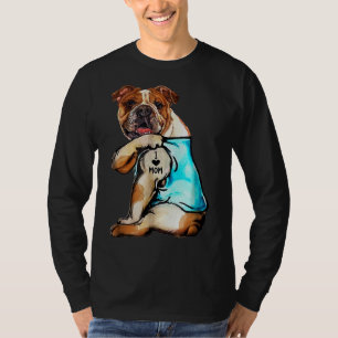 English Bulldog - I Love Mum Tattoo Mother's day g T-Shirt