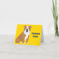 English Bulldog Illustration Bright Yellow