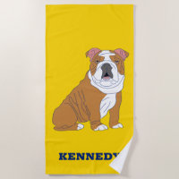 English Bulldog Illustration Personalised