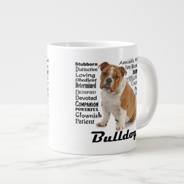 English Bulldog Jumbo Mug (Front Right)