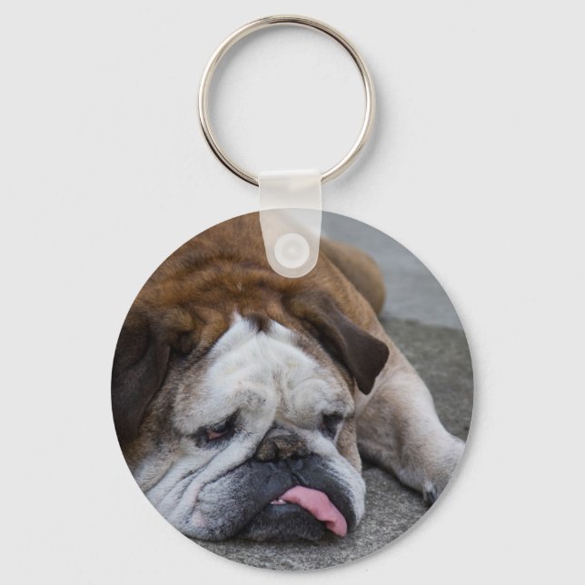 English bulldog key ring (Front)