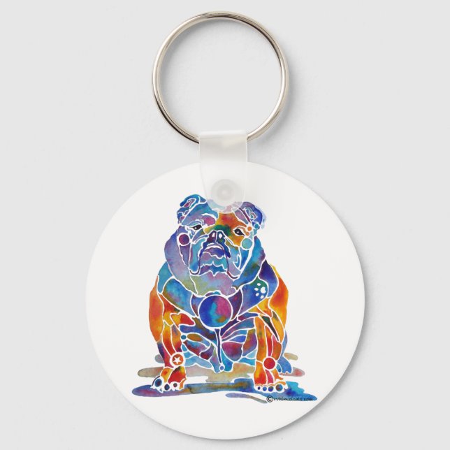English Bulldog Key Ring (Front)