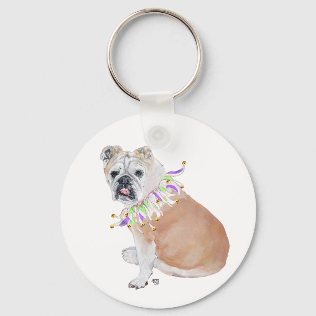 English Bulldog Key Ring (Front)