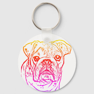 English bulldog keychain