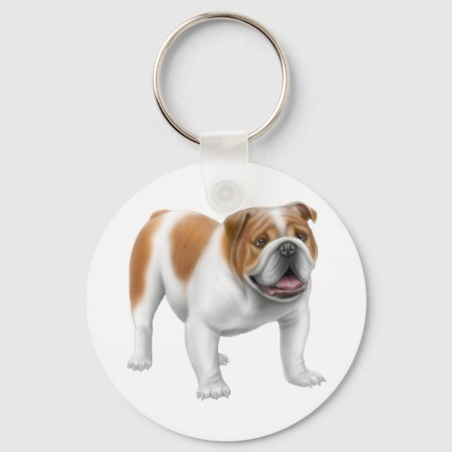 English Bulldog Keychain (Front)