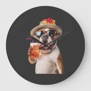 English Bulldog Large Clock