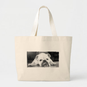 English Bulldog Large Tote Bag