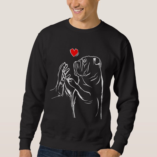 English Bulldog Love Cute Bully Dog Mum Funny Girl Sweatshirt (Front)