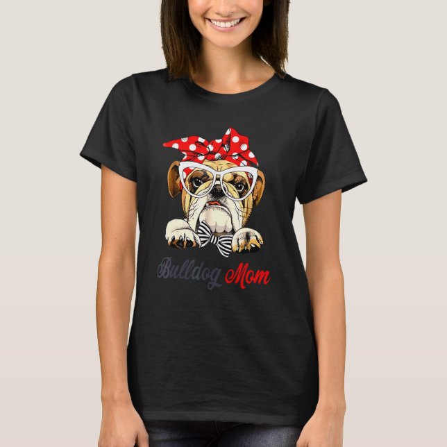 English Bulldog Love Cute Bully Dog Mum  Womens T-Shirt (Front)