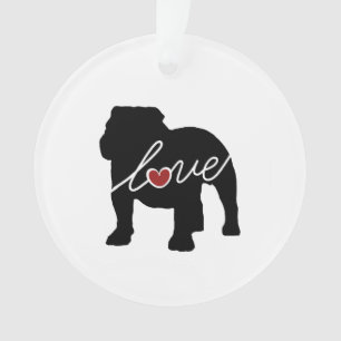 English Bulldog Love Ornament