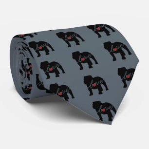 English Bulldog Love Tie
