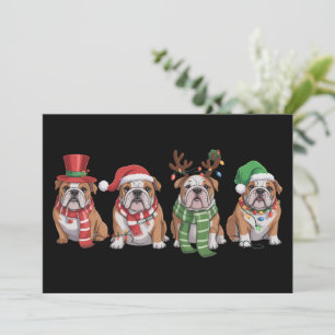 English Bulldog Lover Christmas Dog Mum Xmas Gift  Holiday Card