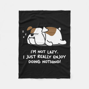 English Bulldog Lover Puppy Dog English Bulldog  Fleece Blanket