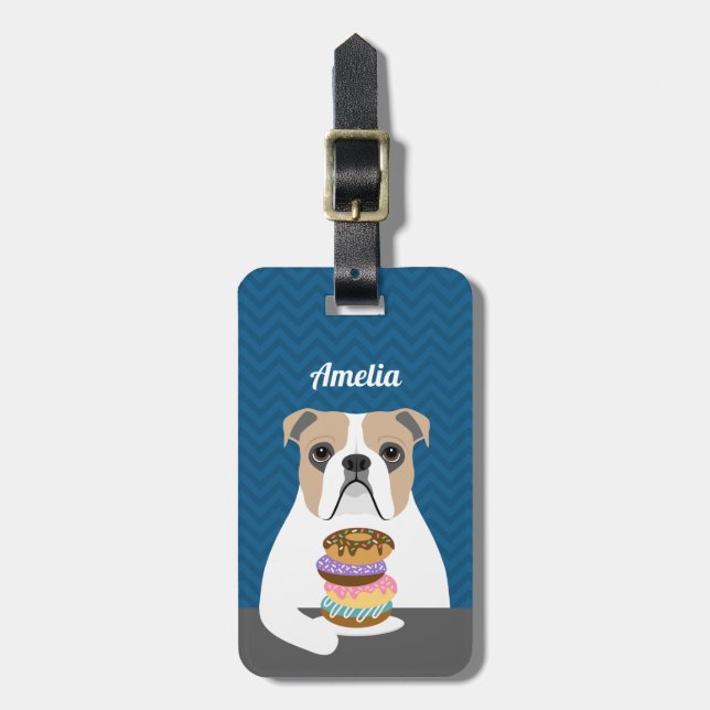 English Bulldog Luggage Tags (Front Vertical)