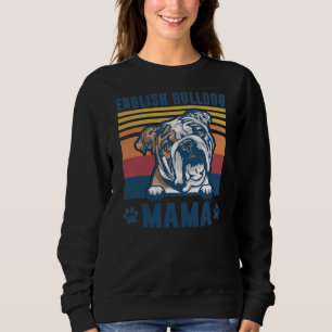 English Bulldog Mama Mother Retro Gifts Dog Mum  Sweatshirt