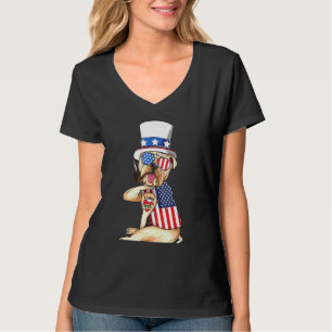 English Bulldog Merica 4th Of July American Sungla T-Shirt