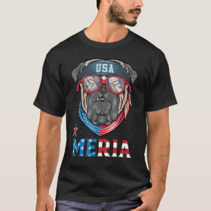 English Bulldog Merica 4th of July Boys Dog Puppy T-Shirt