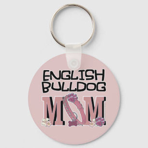 English Bulldog MOM Key Ring