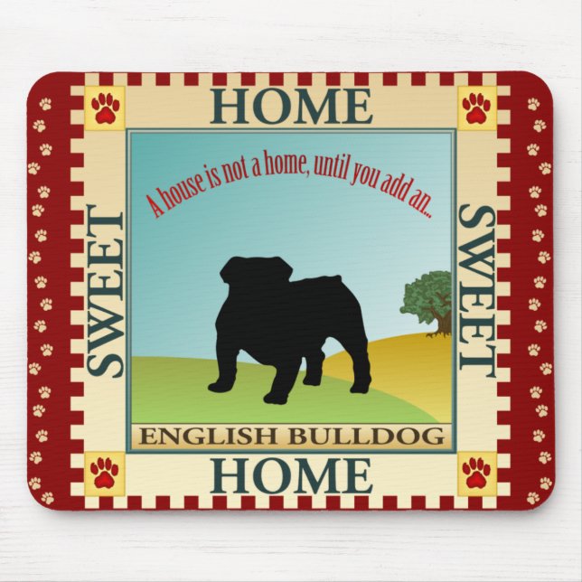 English Bulldog Mouse Pad (Front)