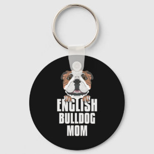 English Bulldog Mum, Dog Mum Key Ring