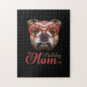 English Bulldog Mum Jigsaw Puzzle