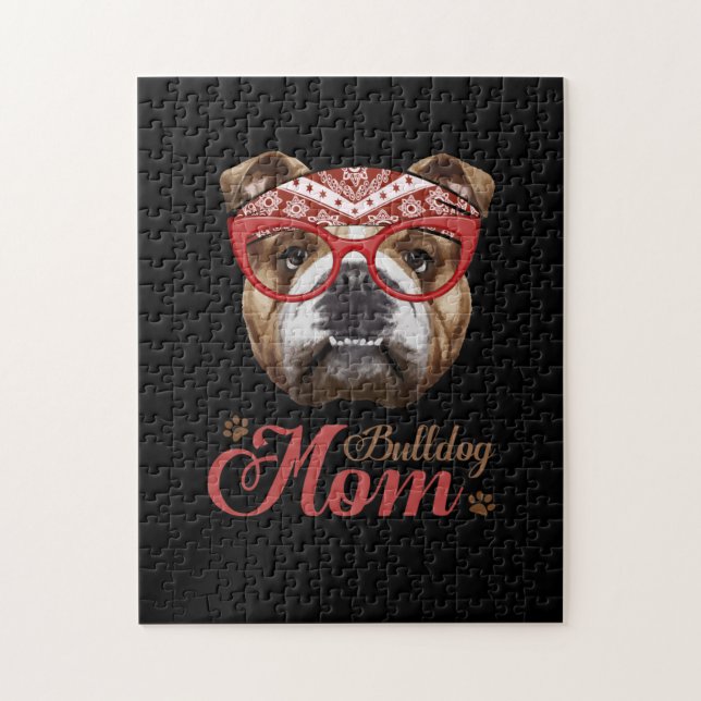 English Bulldog Mum Jigsaw Puzzle (Vertical)
