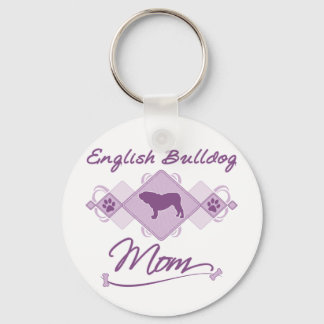 English Bulldog Mum Key Ring