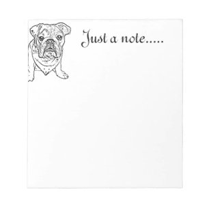 English bulldog notepad