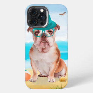 English Bulldog on Beach iPhone 13 Pro Max Case