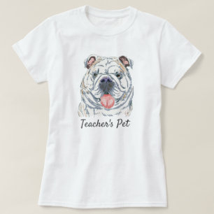 English Bulldog Original Realistic Drawing T-Shirt