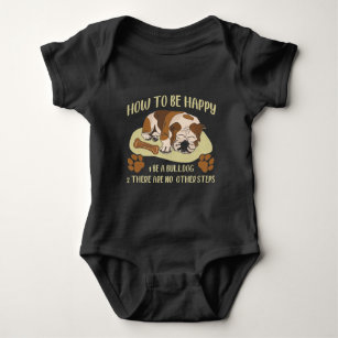 English Bulldog Owner Funny Animal Dog Lover Baby Bodysuit
