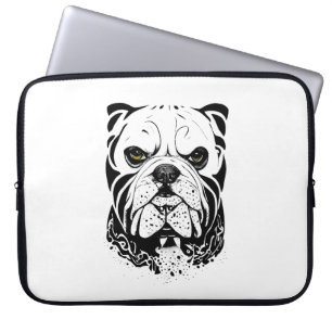 English Bulldog Pet Animal Nature Illustration Art Laptop Sleeve