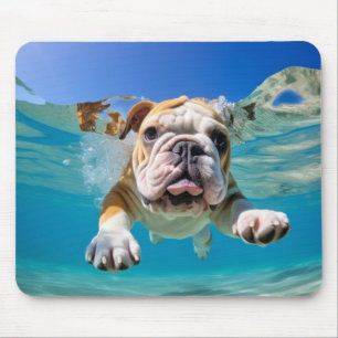 English Bulldog Pet Dog Animal Fun Play Mouse Pad