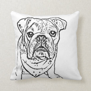 English bulldog pillow