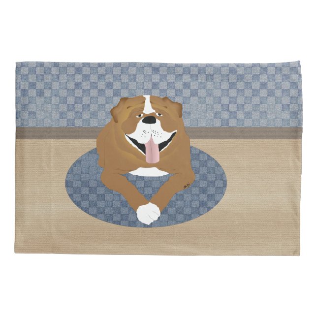 English Bulldog Pillow Case (Back)