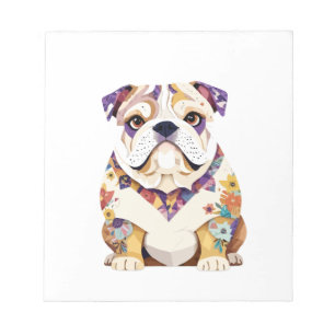 English Bulldog Playful Adorable Fun Animal Joyful Notepad