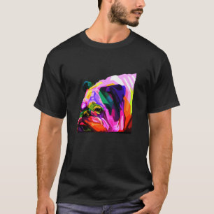 English Bulldog Pop Art Portrait For Dog Owners T-Shirt