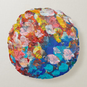 english bulldog portrait intellectual artart,graff round cushion
