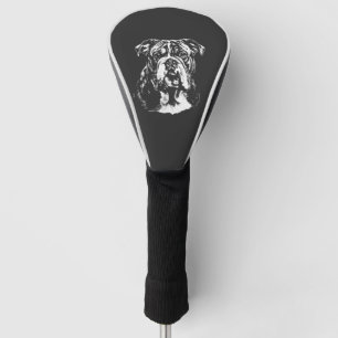 English Bulldog Portrait Minimalist Apparel Golf Head Cover